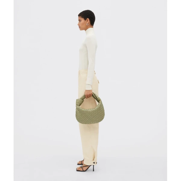 Khaite Small Jodie in Travertine - Beige Shoulder & Crossbody Bags - The Lotus Tote Bag - Shop at Luxury Shoes 