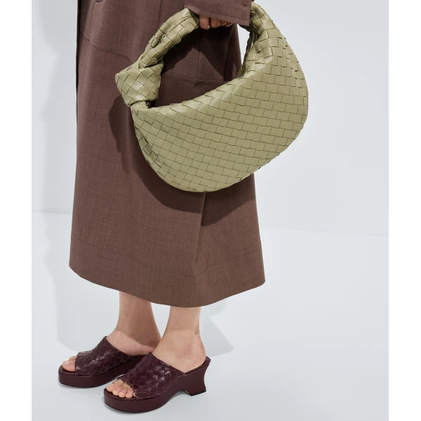 Khaite Small Jodie in Travertine - Beige Shoulder & Crossbody Bags - The Lotus Tote Bag - Shop at Luxury Shoes 
