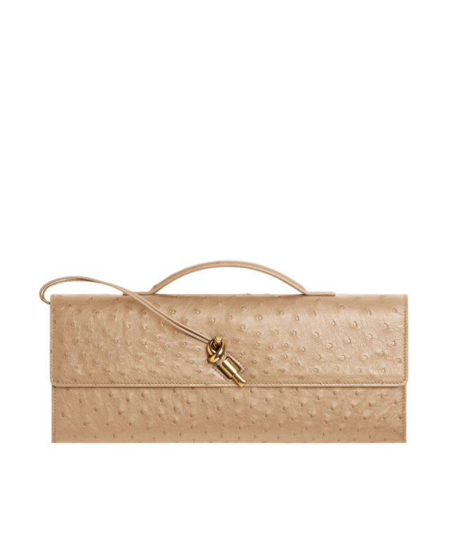 Khaite Women's Andiamo Clutch in Shore - Beige Clutch Bags - The Lotus Tote Bag - Shop at Luxury Shoes 