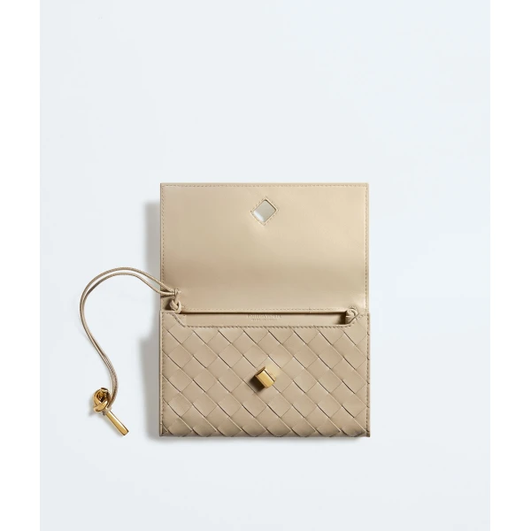 Khaite Women's Andiamo Pouch On Strap in Ecru - Beige Shoulder & Crossbody Bags - The Lotus Tote Bag - Shop at Luxury Shoes 
