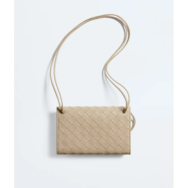 Khaite Women's Andiamo Pouch On Strap in Ecru - Beige Shoulder & Crossbody Bags - The Lotus Tote Bag - Shop at Luxury Shoes 