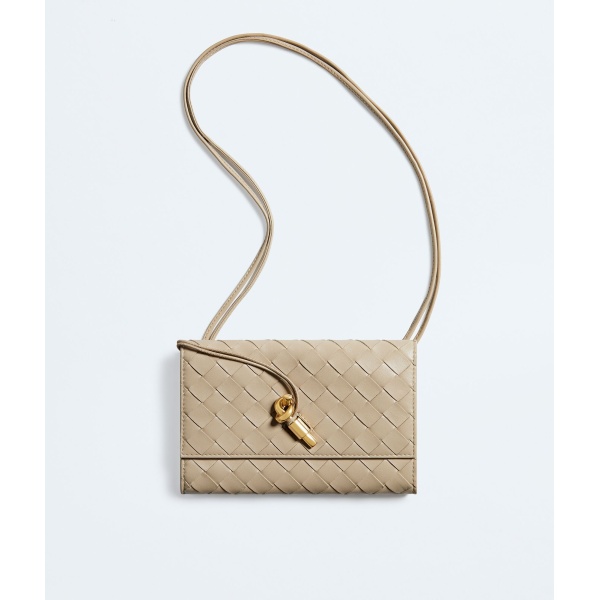 Khaite Women's Andiamo Pouch On Strap in Ecru - Beige Shoulder & Crossbody Bags - The Lotus Tote Bag - Shop at Luxury Shoes 