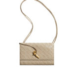Khaite Women's Andiamo Pouch On Strap in Ecru - Beige Shoulder & Crossbody Bags - The Lotus Tote Bag - Shop at Luxury Shoes 
