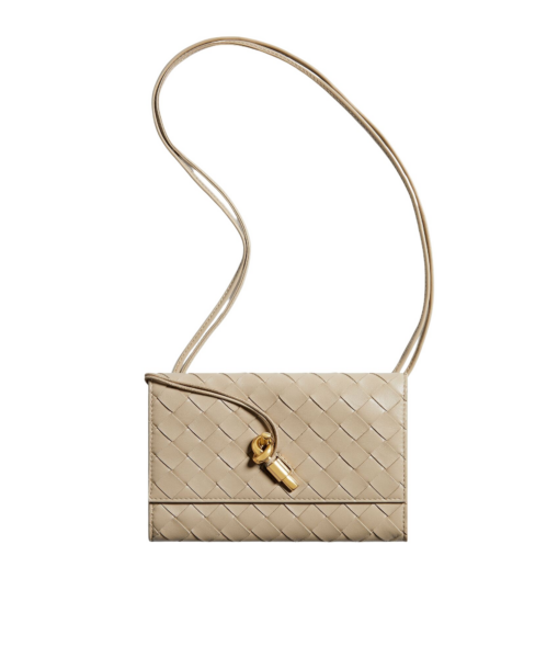 Khaite Women's Andiamo Pouch On Strap in Ecru - Beige Shoulder & Crossbody Bags - The Lotus Tote Bag - Shop at Luxury Shoes 