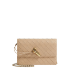 Khaite Women's Andiamo Pouch on Chain in Shore - Beige Shoulder & Crossbody Bags - The Lotus Tote Bag - Shop at Luxury Shoes 