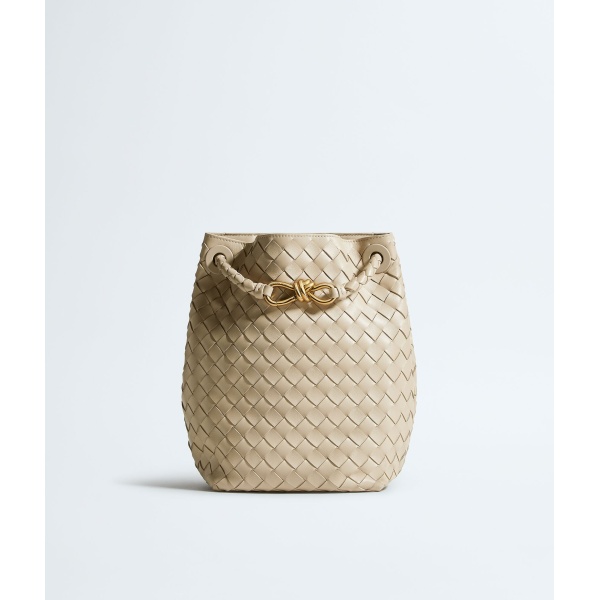 Khaite Women's Andiamo Small Bucket in Ecru - Beige Bucket Bags - The Lotus Tote Bag - Shop at Luxury Shoes 