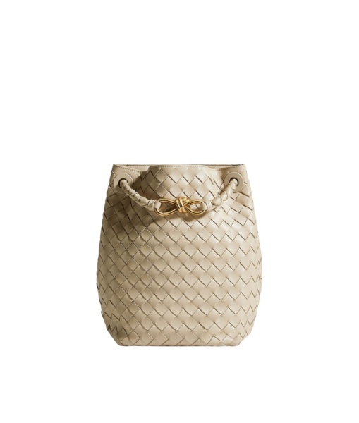 Khaite Women's Andiamo Small Bucket in Ecru - Beige Bucket Bags - The Lotus Tote Bag - Shop at Luxury Shoes 