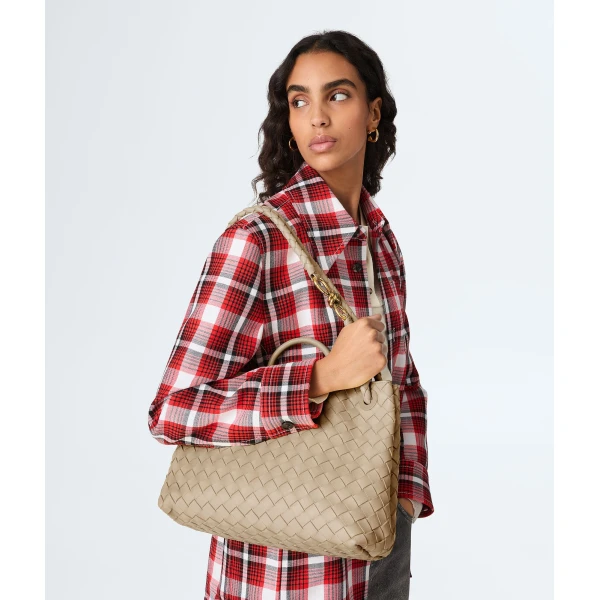 Khaite Women's Andiamo in Ecru - Beige Totes & Top-Handle Bags - The Lotus Tote Bag - Shop at Luxury Shoes 