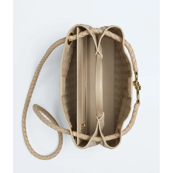 Khaite Women's Andiamo in Ecru - Beige Totes & Top-Handle Bags - The Lotus Tote Bag - Shop at Luxury Shoes 