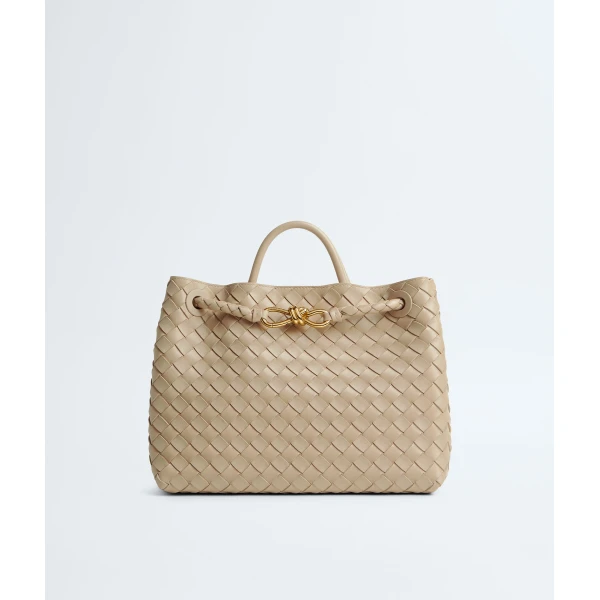 Khaite Women's Andiamo in Ecru - Beige Totes & Top-Handle Bags - The Lotus Tote Bag - Shop at Luxury Shoes 