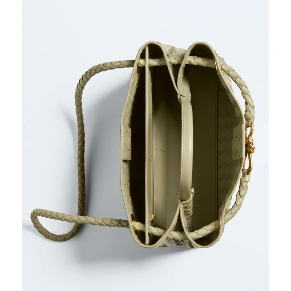 Khaite Women's Andiamo in Travertine - Beige Totes & Top-Handle Bags - The Lotus Tote Bag - Shop at Luxury Shoes 