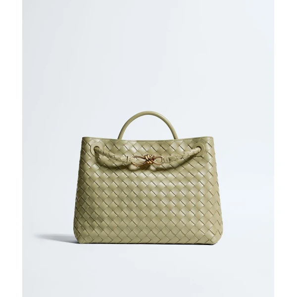 Khaite Women's Andiamo in Travertine - Beige Totes & Top-Handle Bags - The Lotus Tote Bag - Shop at Luxury Shoes 