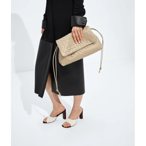 Khaite Women's Giorno in Ecru - Beige Shoulder & Crossbody Bags - The Lotus Tote Bag - Shop at Luxury Shoes 
