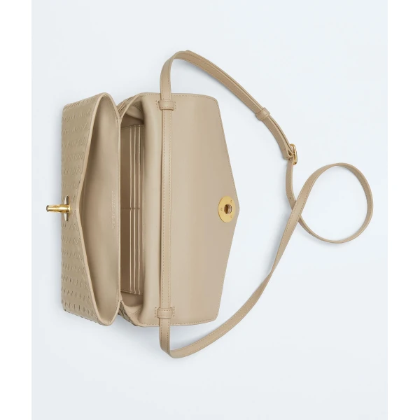 Khaite Women's Knot Lock in Ecru - Beige Clutch Bags - The Lotus Tote Bag - Shop at Luxury Shoes 
