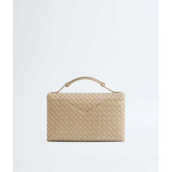 Khaite Women's Knot Lock in Ecru - Beige Clutch Bags - The Lotus Tote Bag - Shop at Luxury Shoes 