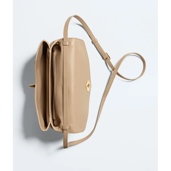 Khaite Women's Knot Lock in Shore - Beige Clutch Bags - The Lotus Tote Bag - Shop at Luxury Shoes 