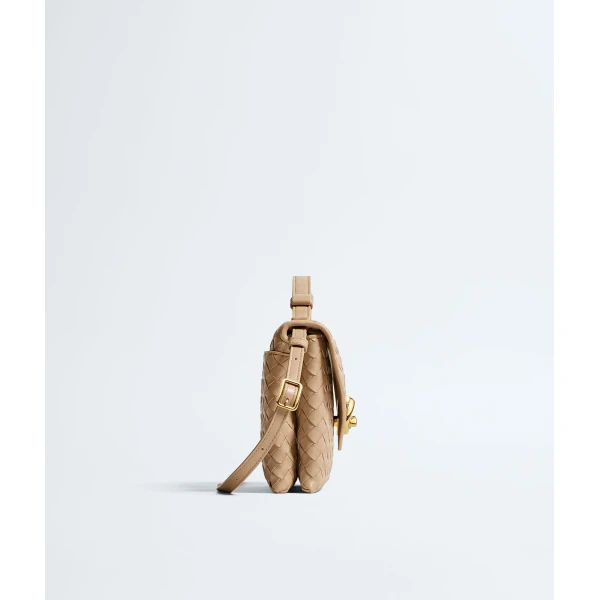 Khaite Women's Knot Lock in Shore - Beige Clutch Bags - The Lotus Tote Bag - Shop at Luxury Shoes 