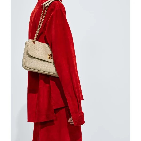 Khaite Women's Madison in Ecru - Beige Shoulder & Crossbody Bags - The Lotus Tote Bag - Shop at Luxury Shoes 