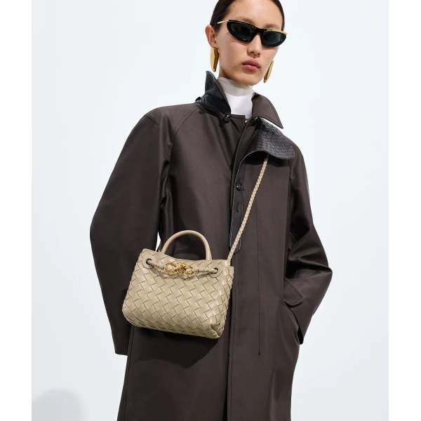 Khaite Women's Mini Andiamo in Ecru - Beige Mini Bags - The Lotus Tote Bag - Shop at Luxury Shoes 