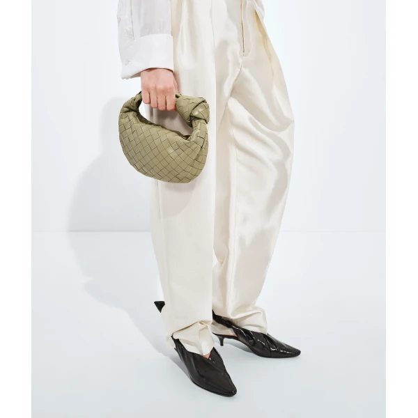 Khaite Women's Mini Jodie in Travertine - Beige Mini Bags - The Lotus Tote Bag - Shop at Luxury Shoes 