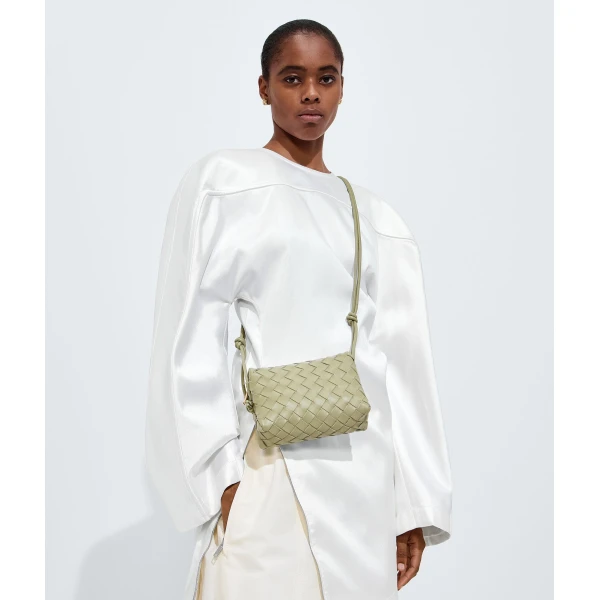 Khaite Women's Mini Loop Camera Bag in Travertine - Beige Mini Bags - The Lotus Tote Bag - Shop at Luxury Shoes 