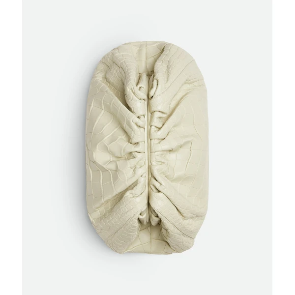 Khaite Women's Pouch in Plaster - Beige Clutch Bags - The Lotus Tote Bag - Shop at Luxury Shoes 
