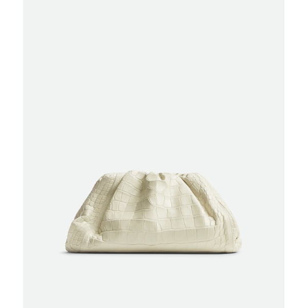 Khaite Women's Pouch in Plaster - Beige Clutch Bags - The Lotus Tote Bag - Shop at Luxury Shoes 