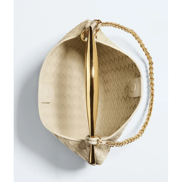 Khaite Women's Sardine Chain in String - Beige Shoulder & Crossbody Bags - The Lotus Tote Bag - Shop at Luxury Shoes 