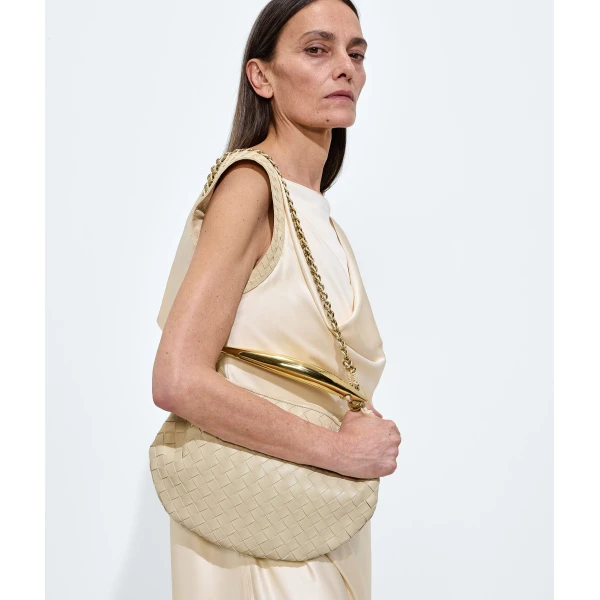 Khaite Women's Sardine Chain in String - Beige Shoulder & Crossbody Bags - The Lotus Tote Bag - Shop at Luxury Shoes 