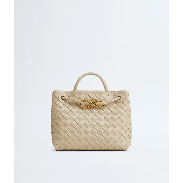 Khaite Women's Small Andiamo in Ecru - Beige Totes & Top-Handle Bags - The Lotus Tote Bag - Shop at Luxury Shoes 