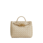 Khaite Women's Small Andiamo in Ecru - Beige Totes & Top-Handle Bags - The Lotus Tote Bag - Shop at Luxury Shoes 