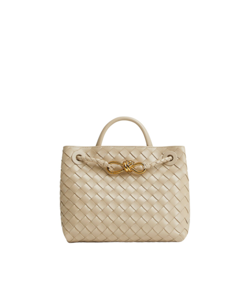 Khaite Women's Small Andiamo in Ecru - Beige Totes & Top-Handle Bags - The Lotus Tote Bag - Shop at Luxury Shoes 