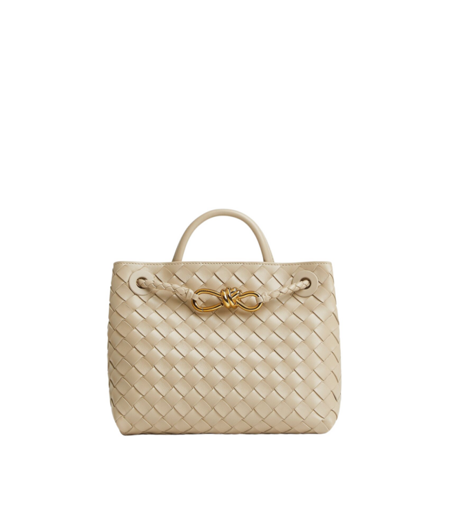Khaite Women's Small Andiamo in Ecru - Beige Totes & Top-Handle Bags - The Lotus Tote Bag - Shop at Luxury Shoes 