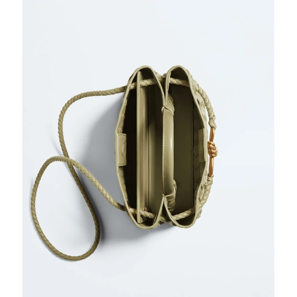 Khaite Women's Small Andiamo in Travertine - Beige Totes & Top-Handle Bags - The Lotus Tote Bag - Shop at Luxury Shoes 
