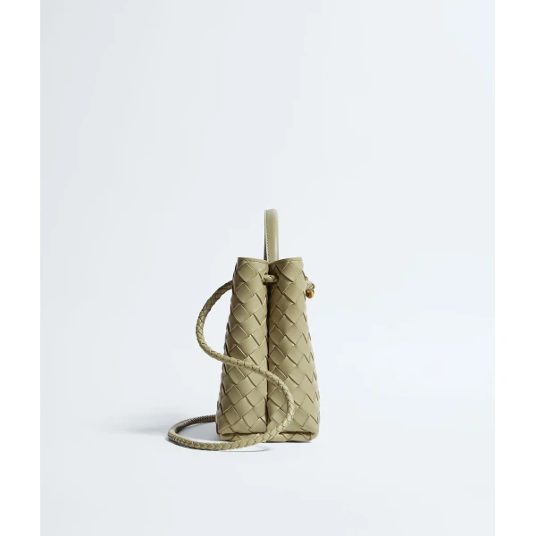 Khaite Women's Small Andiamo in Travertine - Beige Totes & Top-Handle Bags - The Lotus Tote Bag - Shop at Luxury Shoes 