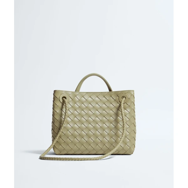 Khaite Women's Small Andiamo in Travertine - Beige Totes & Top-Handle Bags - The Lotus Tote Bag - Shop at Luxury Shoes 