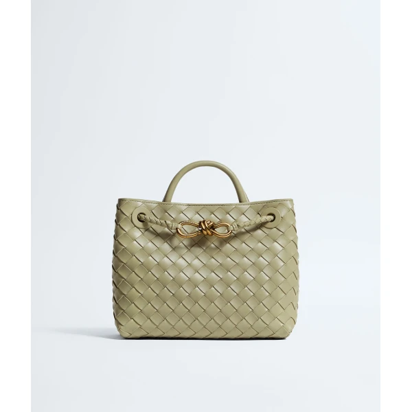 Khaite Women's Small Andiamo in Travertine - Beige Totes & Top-Handle Bags - The Lotus Tote Bag - Shop at Luxury Shoes 