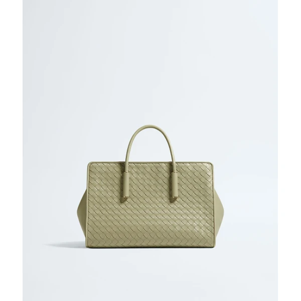 Khaite Women's Small Barbara Tote in Travertine - Beige Totes & Top-Handle Bags - The Lotus Tote Bag - Shop at Luxury Shoes 