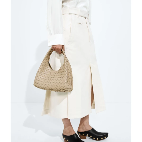 Khaite Women's Small Campana in Ecru - Beige Shoulder & Crossbody Bags - The Lotus Tote Bag - Shop at Luxury Shoes 
