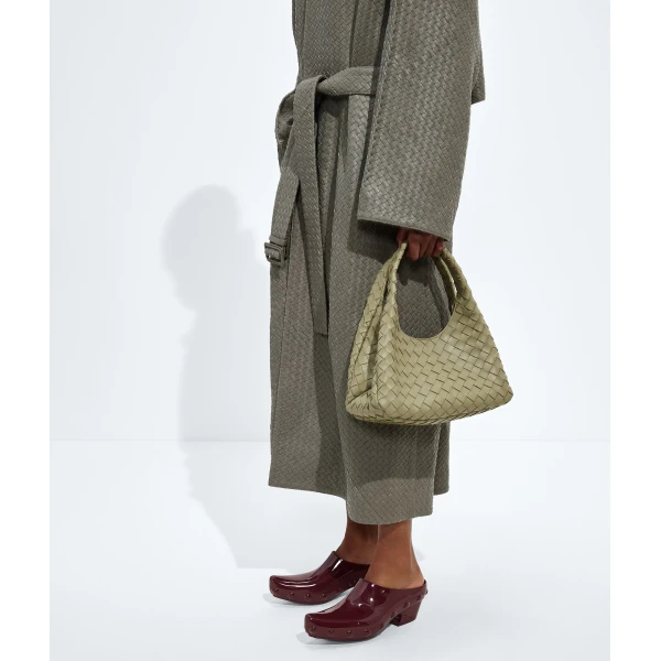 Khaite Women's Small Campana in Travertine - Beige Shoulder & Crossbody Bags - The Lotus Tote Bag - Shop at Luxury Shoes 