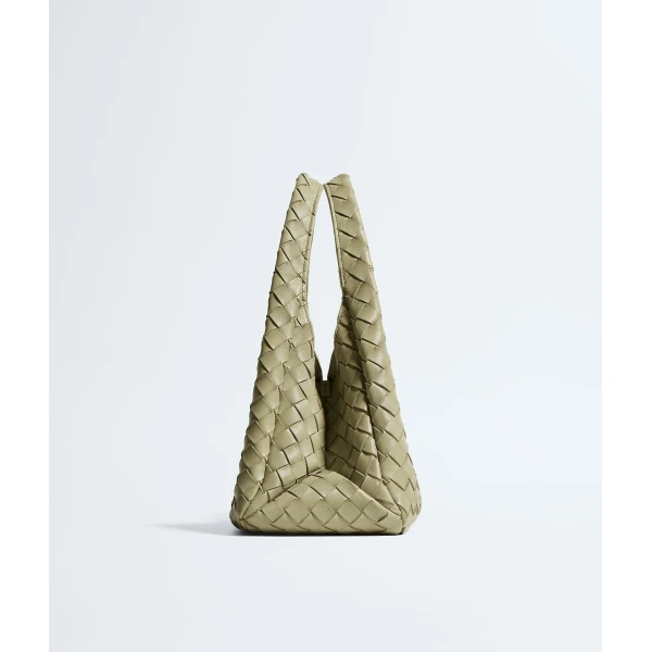 Khaite Women's Small Campana in Travertine - Beige Shoulder & Crossbody Bags - The Lotus Tote Bag - Shop at Luxury Shoes 