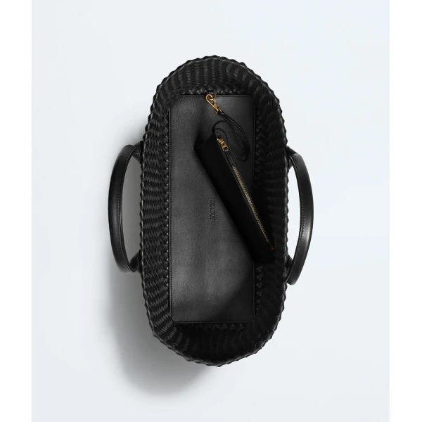 Khaite Cabat in Black - Black Totes & Top-Handle Bags - The Lotus Tote Bag - Shop at Luxury Shoes 