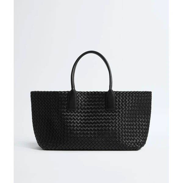 Khaite Cabat in Black - Black Totes & Top-Handle Bags - The Lotus Tote Bag - Shop at Luxury Shoes 