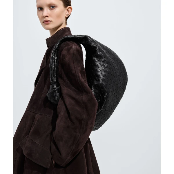 Khaite Jodie in Black - Black Shoulder & Crossbody Bags - The Lotus Tote Bag - Shop at Luxury Shoes 