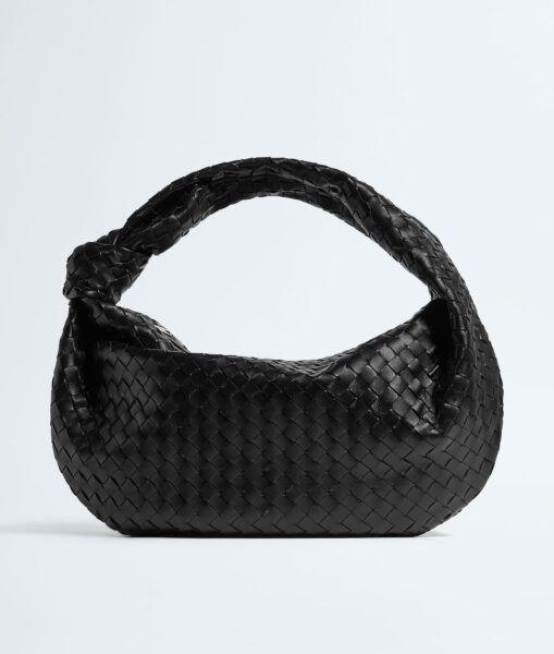 Khaite Medium Jodie in Nero - Black Shoulder & Crossbody Bags - The Lotus Tote Bag - Shop at Luxury Shoes 