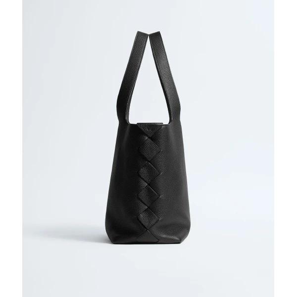 Khaite Men's Diago Tote in Black - Black Totes & Top-Handle Bags - The Lotus Tote Bag - Shop at Luxury Shoes 