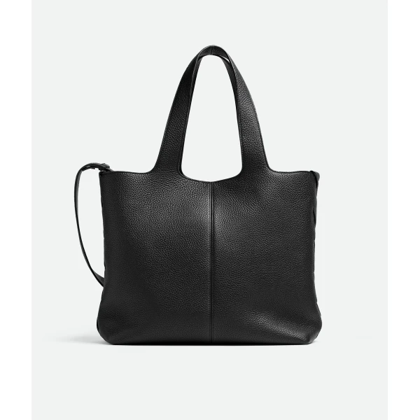 Khaite Men's Diago Tote in Black - Black Totes & Top-Handle Bags - The Lotus Tote Bag - Shop at Luxury Shoes 