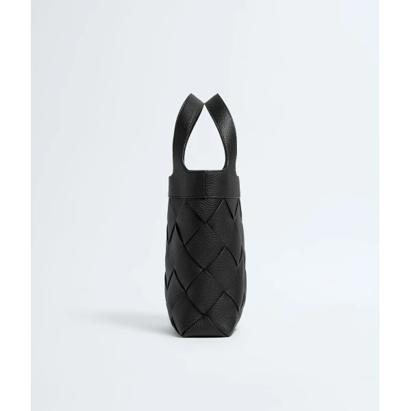 Khaite Men's Small Diago Tote in Black - Black Totes & Top-Handle Bags - The Lotus Tote Bag - Shop at Luxury Shoes 