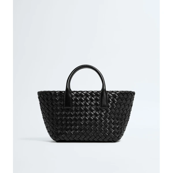 Khaite Mini Cabat in Black - Black Mini Bags - The Lotus Tote Bag - Shop at Luxury Shoes 