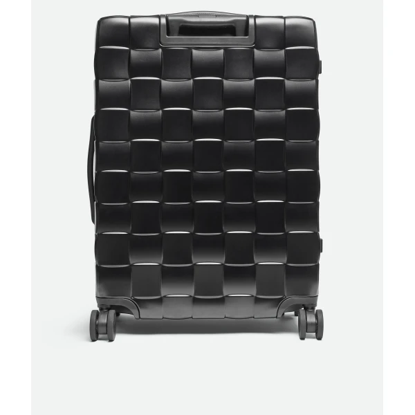 Khaite Odissey Check-In Suitcase in Black - Black  - The Lotus Tote Bag - Shop at Luxury Shoes 